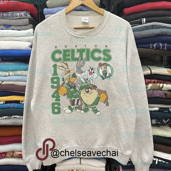 Vintage 90s Boston Celtics Looney Tunes 1946 All Star Basketball Unisex Shirt - Picture 1 of 2